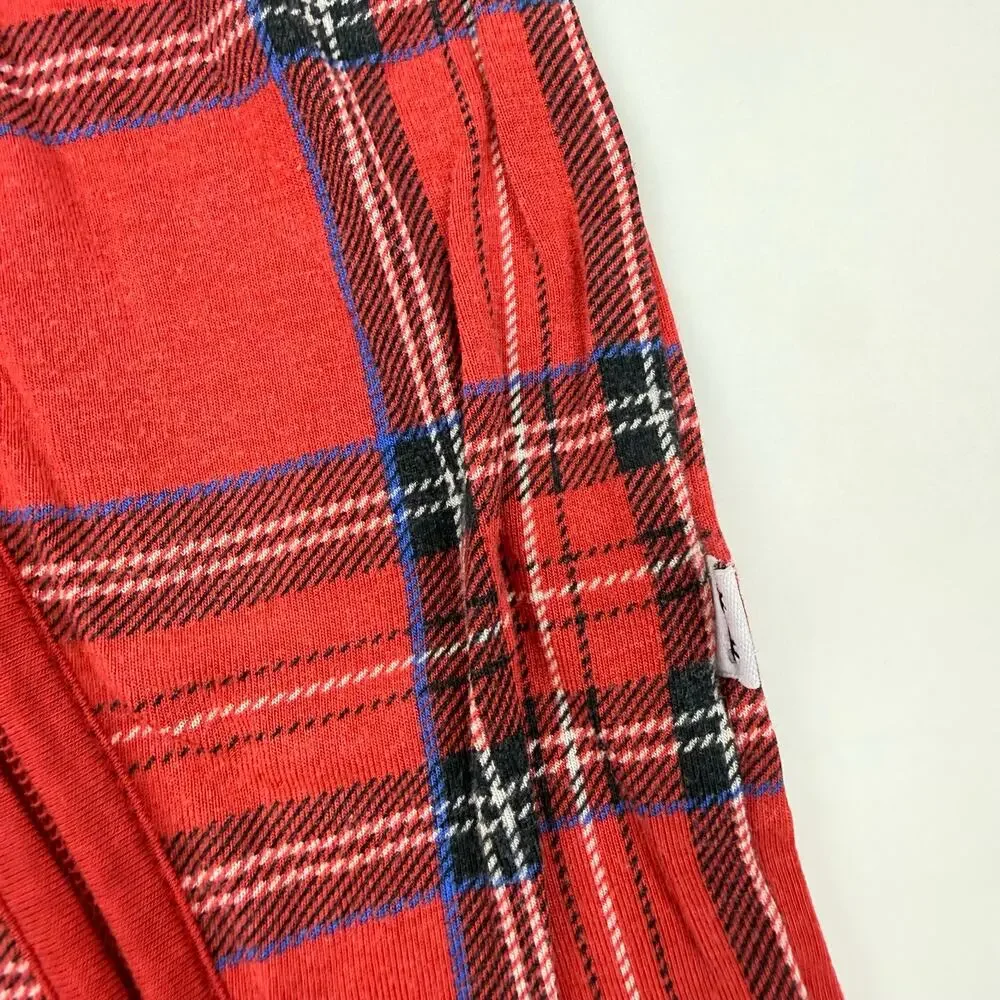 Little Sleepies Red Holiday Plaid Red Tartan Zip Sleeper Pajamas, Size 3/6m